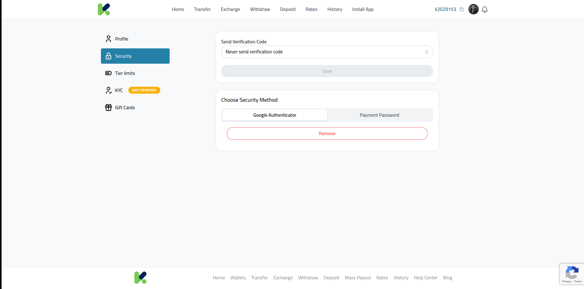 Manage Google Authenticator