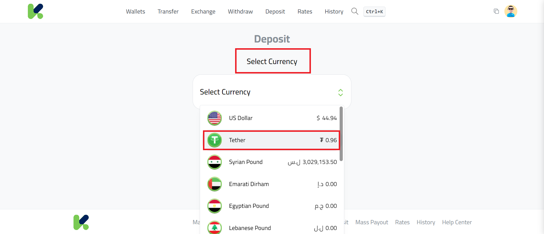 Steps to Send USDT from Cwallet to CoinEX via Kazawallet