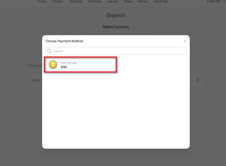 Deposit Bitcoin in Kazawallet