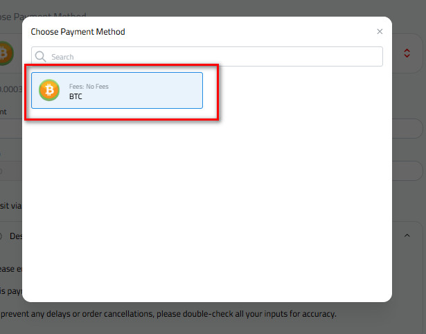 Deposit Bitcoin in Kazawallet