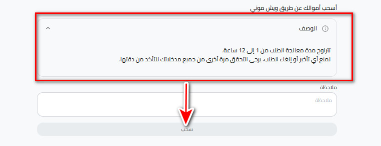 خطوات سحب الدولار الأمريكي عبر ويش موني باستخدام كذاواليت