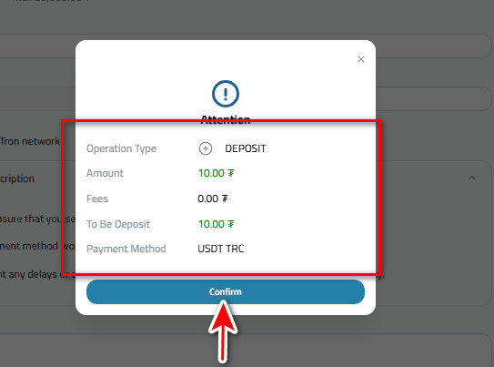 Steps to Deposit USDT via USDT-TRC20 in Kazawallet