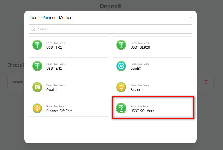 Steps to Deposit USDT via USDT-SOL in Kazawallet