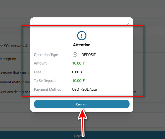 Steps to Deposit USDT via USDT-SOL in Kazawallet