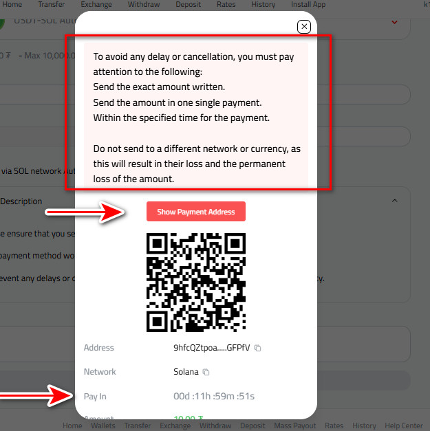 Steps to Deposit USDT via USDT-SOL in Kazawallet