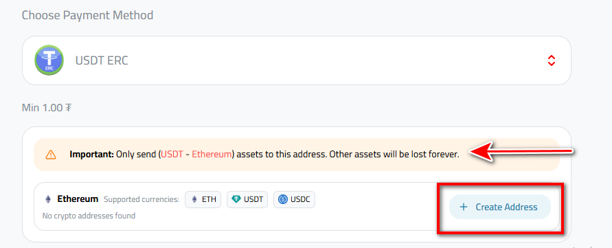 Steps to Deposit USDT via USDT-ERC in Kazawallet