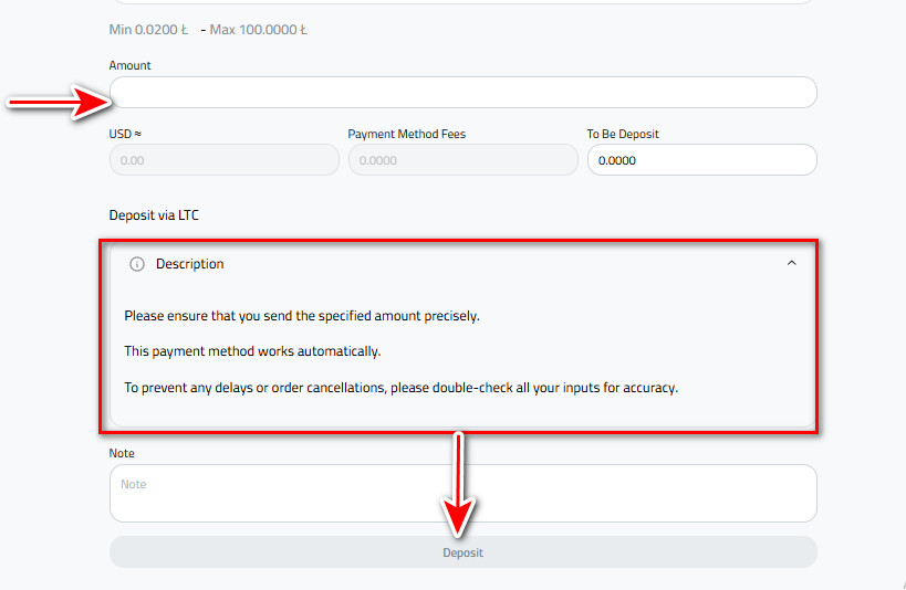 Steps to Deposit Litecoin into Kazawallet