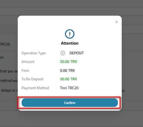 Steps to Deposit Tron via Tron-TRC20 into Your Kazawallet