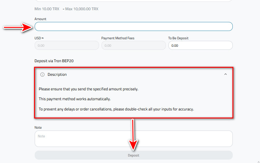 Steps to Deposit Tron via Tron-BEP20 into Your Kazawallet Account