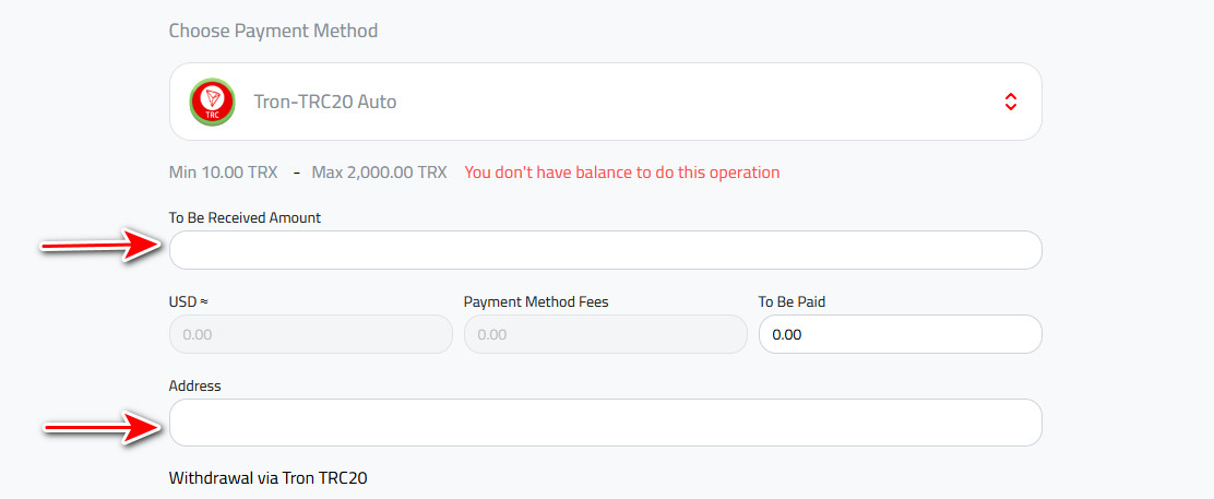 Steps to Withdraw Tron to TRON-TRC20 from Kazawallet
