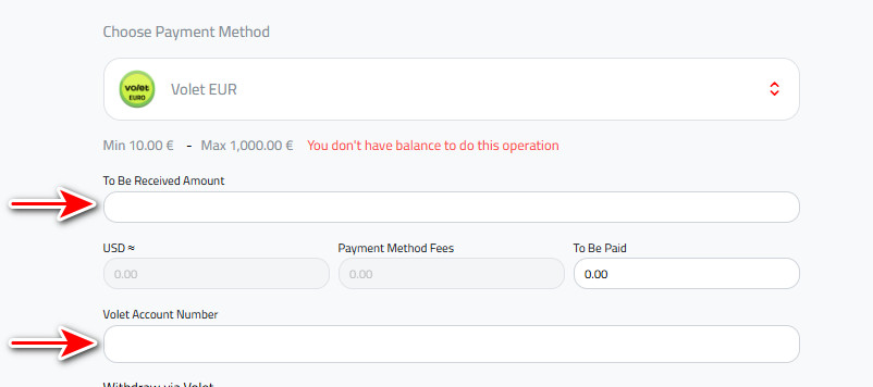 How to Withdraw Euros to Volet from Kazawallet