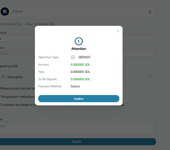 Steps to Deposit Solana into Kazawallet