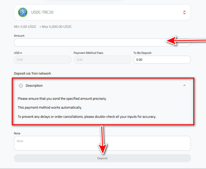 Steps to Deposit USDC via USDC-TRC20 into Kazawallet