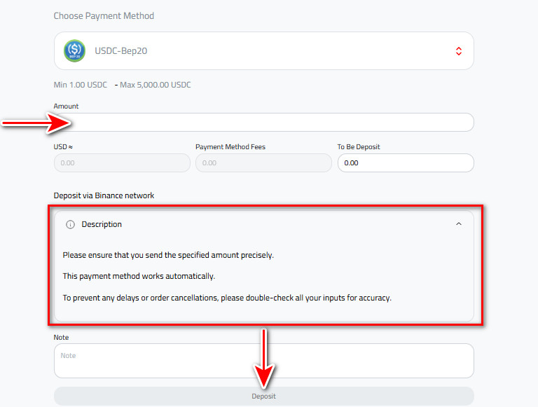 Steps to Deposit USDC Via USDC-BEP20 into Kazawallet