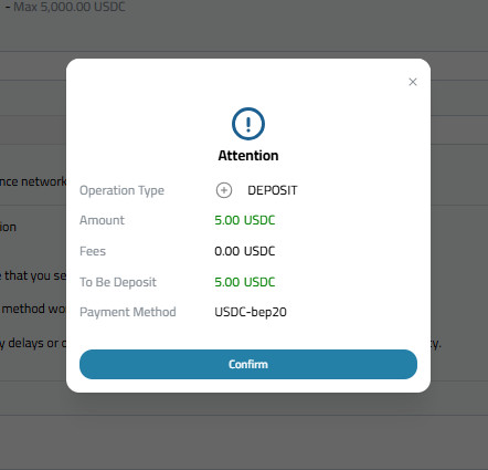 Steps to Deposit USDC Via USDC-BEP20 into Kazawallet