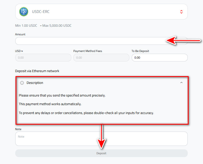 Steps to Deposit USDC via USDC-ERC into Kazawallet