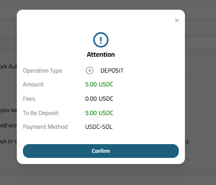Steps to Deposit USDC via USDC-SOL into Kazawallet