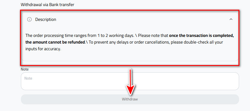 Steps to Withdraw AED via Bank Transfer from Kazawallet