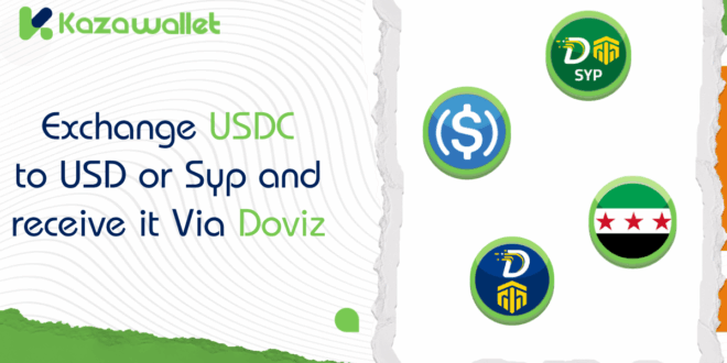 Exchange USDC to USD or Syp and receive it Via Doviz