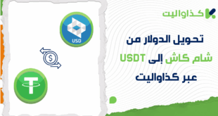 تحويل الدولار من شام كاش إلى USDT عبر كذاواليت