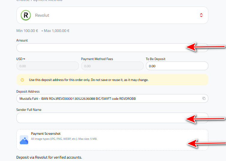 Steps to Deposit Euros Via Revolut to Kazawallet