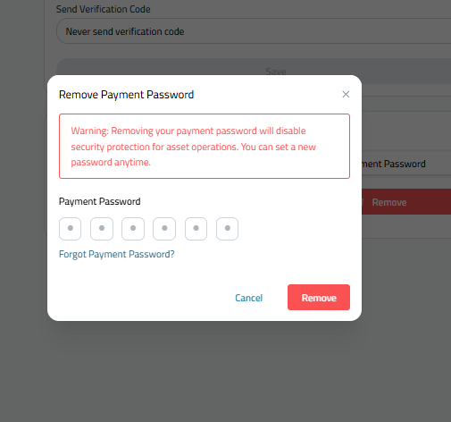 Steps to Remove the Payment Password in Kazawallet