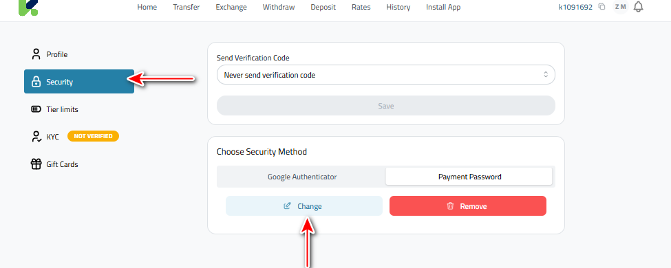 Steps to Change the Payment Password in Kazawallet