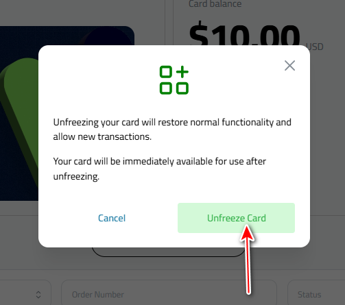 How to Unfreeze Kazawallet Card