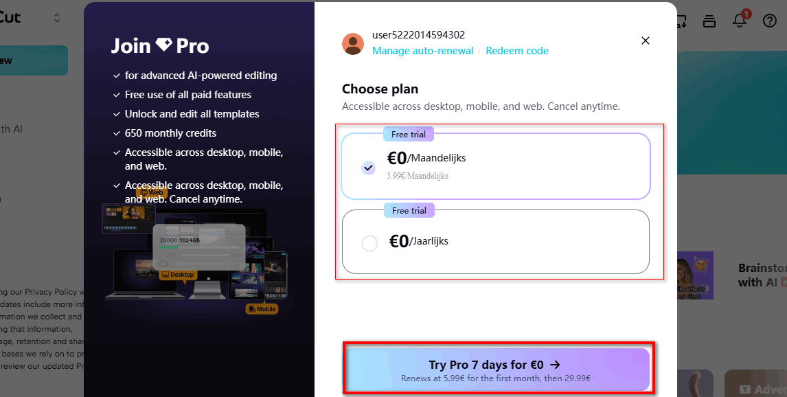 How to pay for Capcut Pro subscription using crypto?