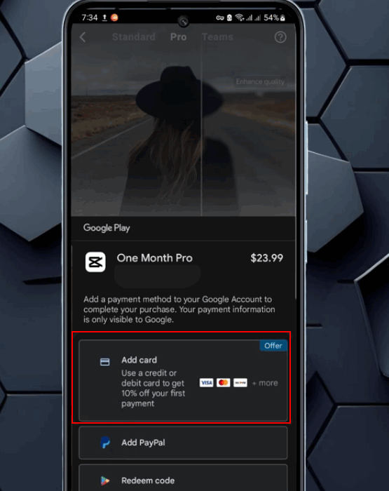 How to pay for Capcut Pro subscription using crypto?