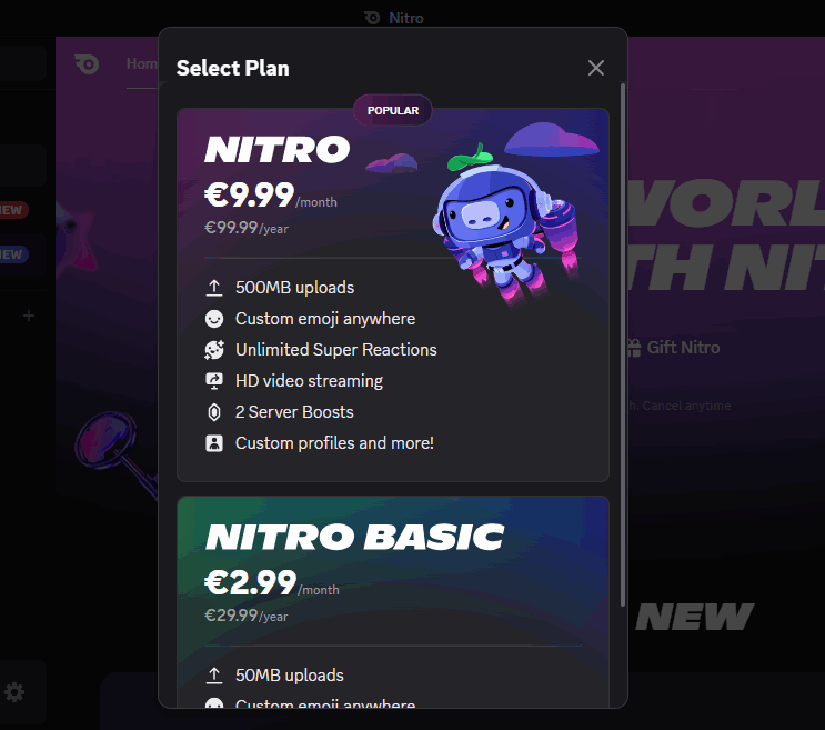 How to pay for Discord Nitro subscription with crypto