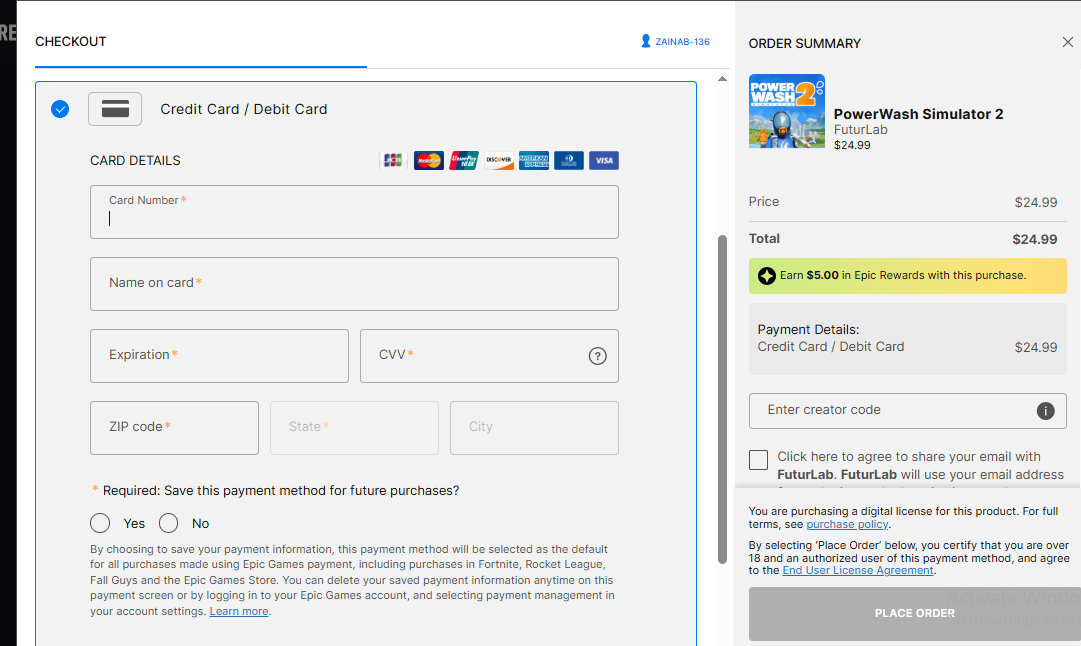 How to buy Epic Games using crypto?