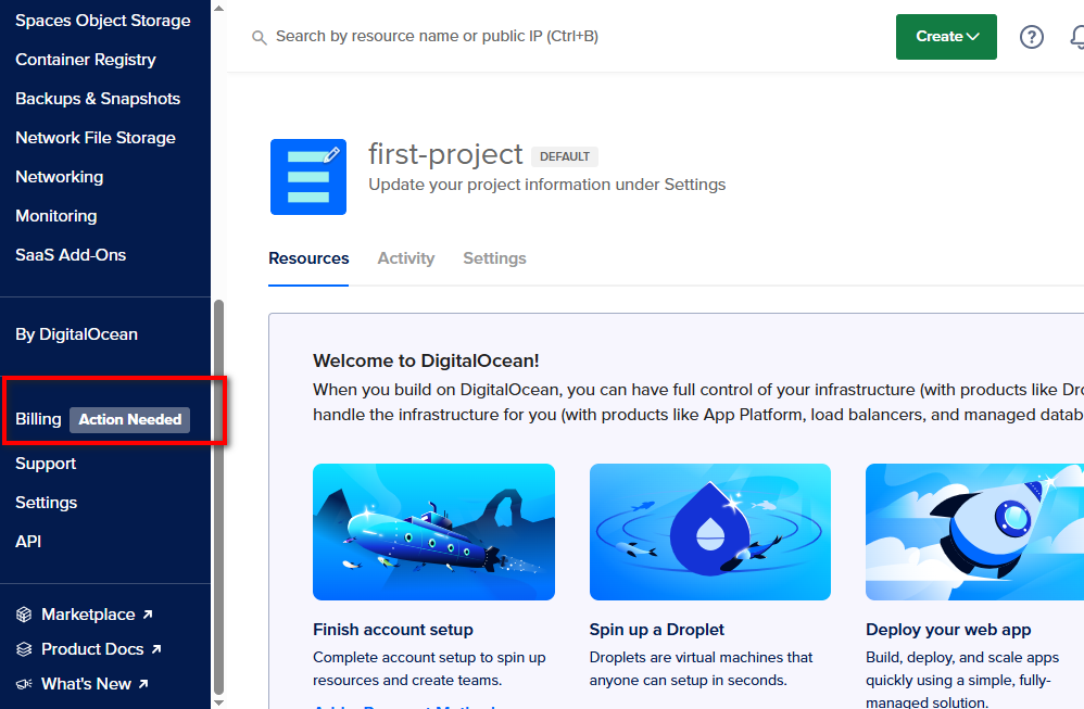 كيفية دفع فاتورة DigitalOcean بالعملات الرقمية