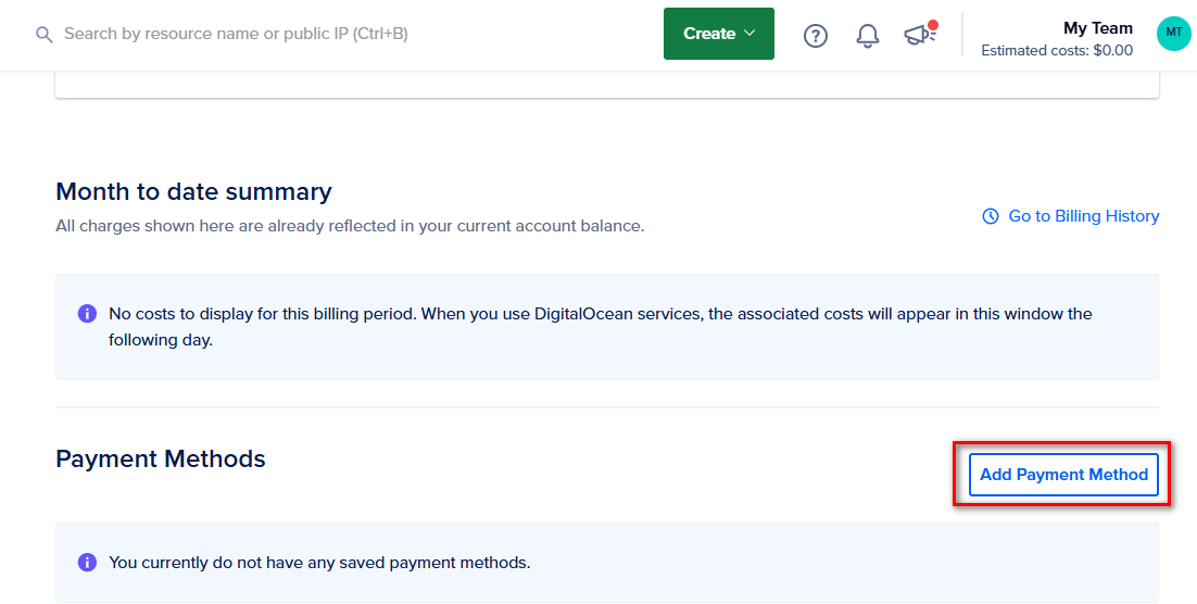 كيفية دفع فاتورة DigitalOcean بالعملات الرقمية