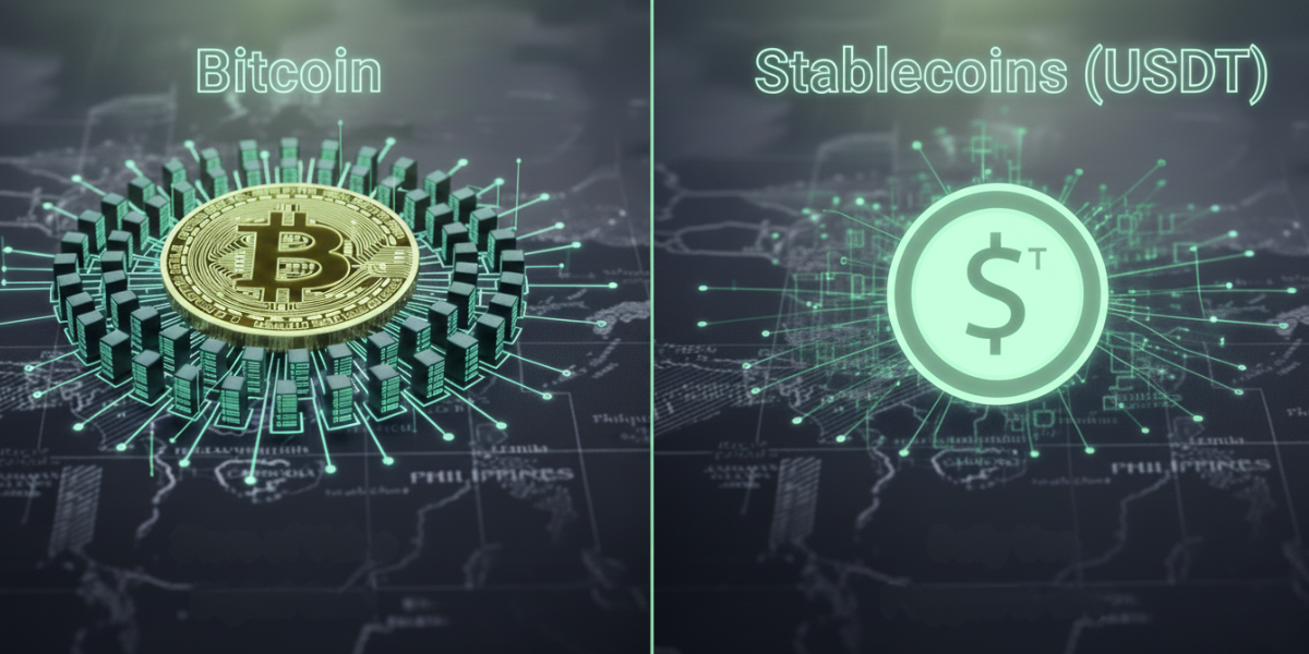 ما الفرق بين البيتكوين والعملات المستقرة مثل USDT في الاستخدام اليومي؟