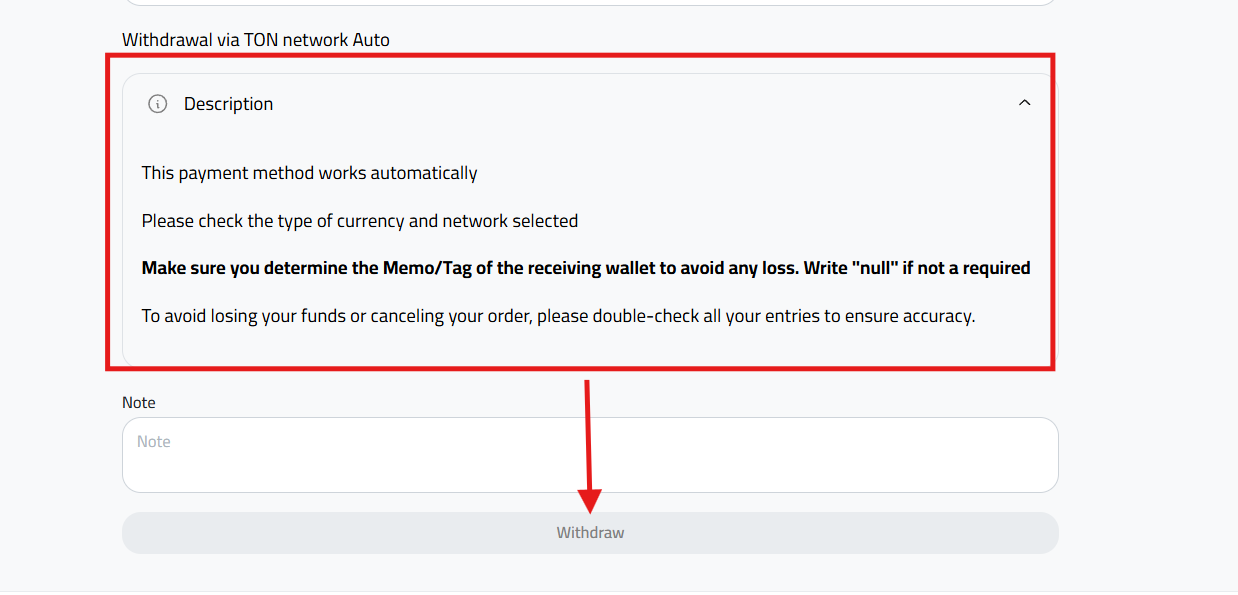 Steps to Withdraw USDT to USDT-TON