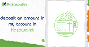 How can I deposit an amount in my account in Kazawallet?