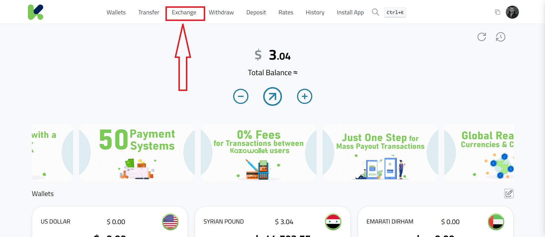 Transfer Money from Vodafone Cash to the Target Currency and Withdrawing Funds from Kazawallet