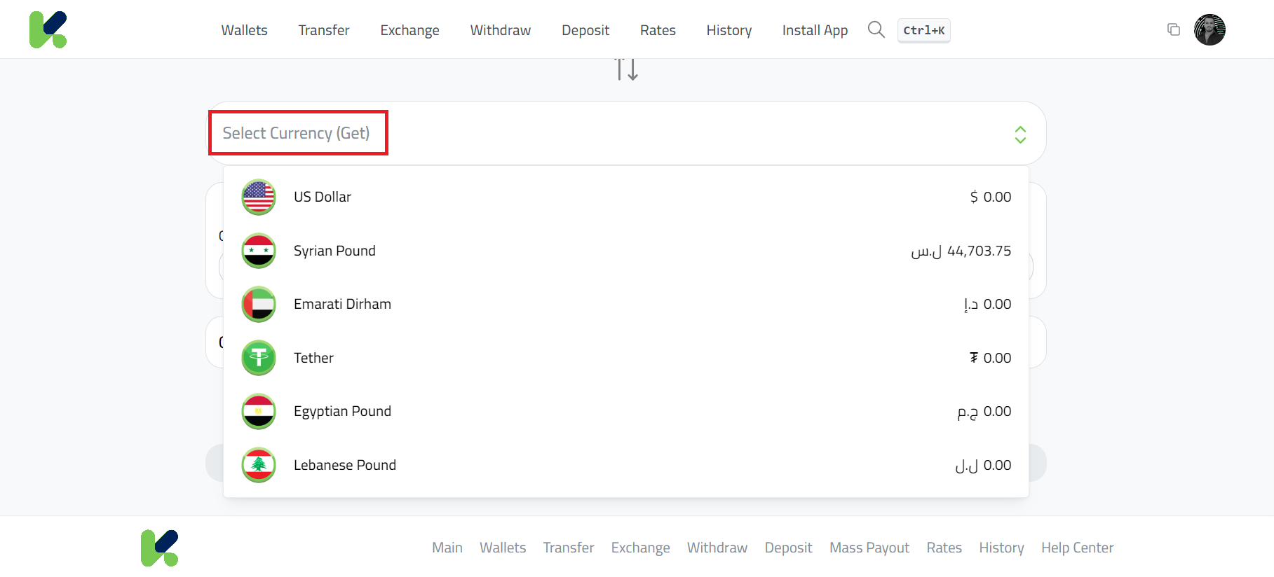 Transfer Money from Vodafone Cash to the Target Currency and Withdrawing Funds from Kazawallet