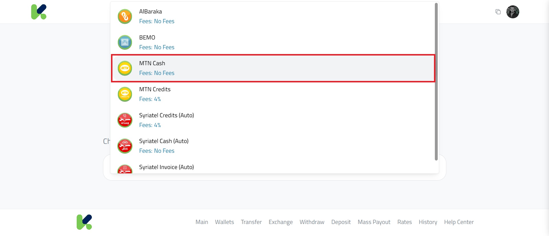 Steps to Withdraw Syrian Pounds via MTN Cash through Kazawallet