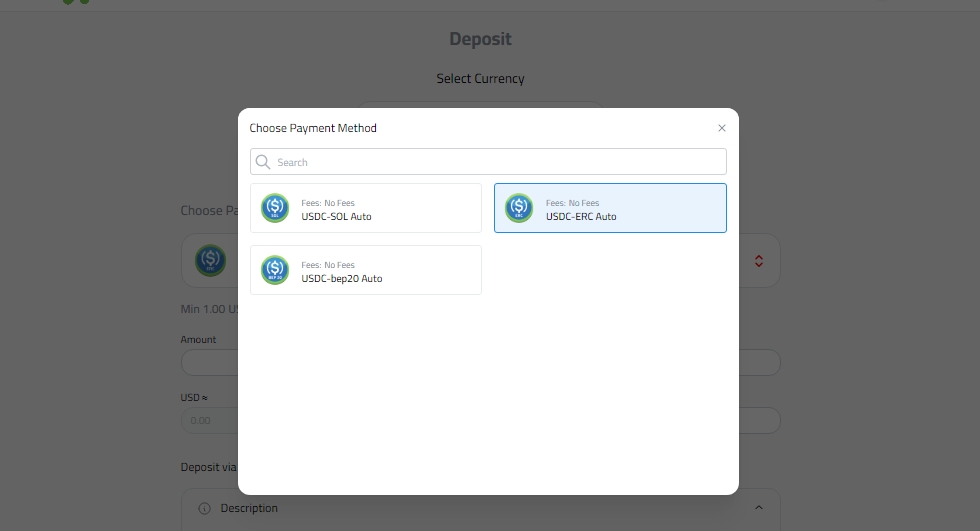 How to Deposit USDC in Kazawallet