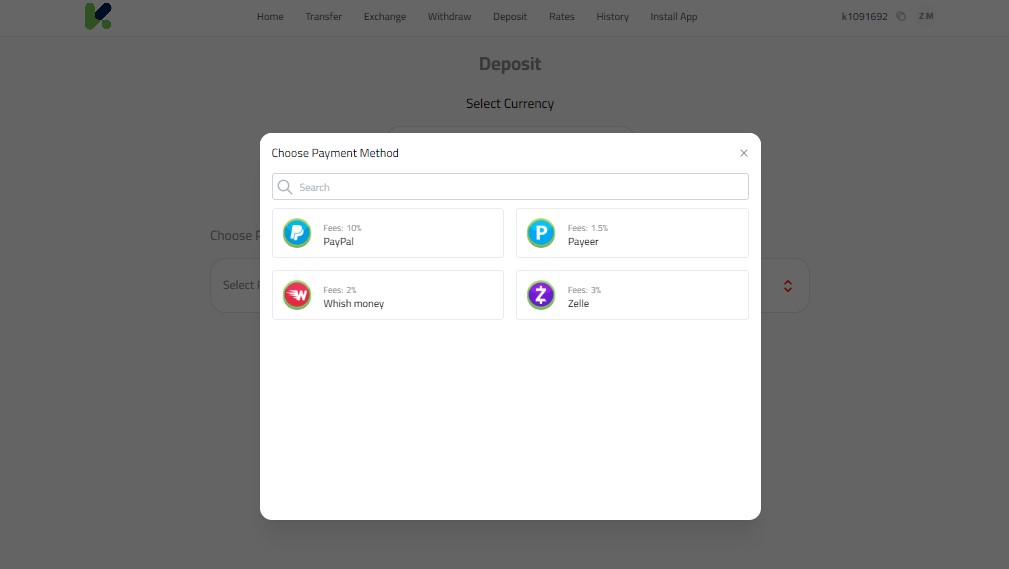 Depositing US Dollar into Kazawallet