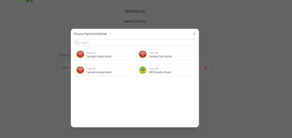 Withdraw Syrian Pounds from Kazawallet