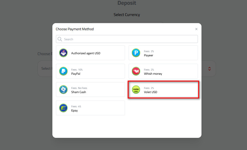 How to Deposit USD using Volet in Kazawallet