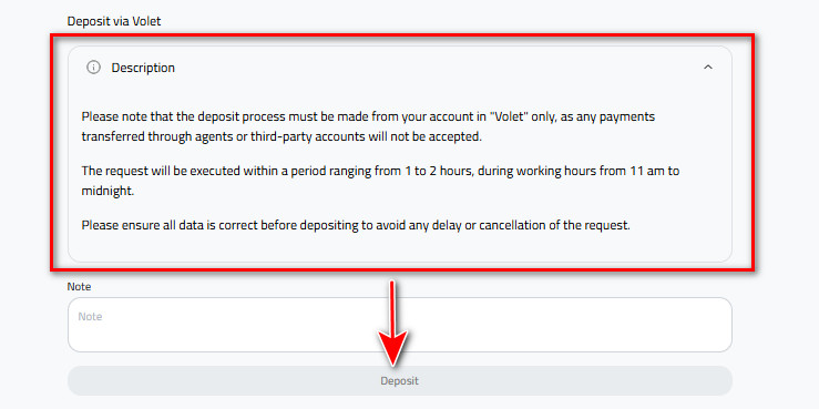 How to Deposit USD using Volet in Kazawallet