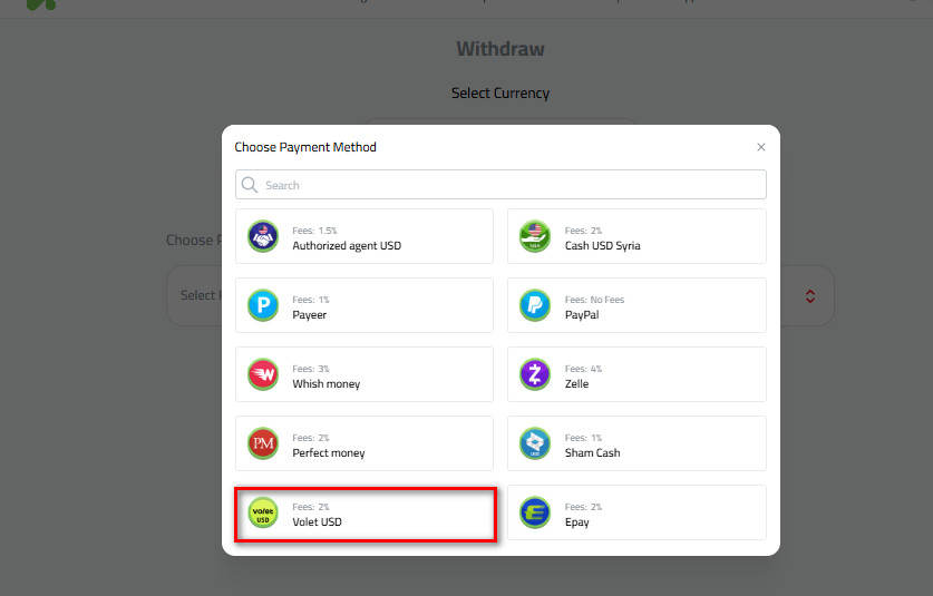 How to Withdraw USD to Volet USD at Kazawallet