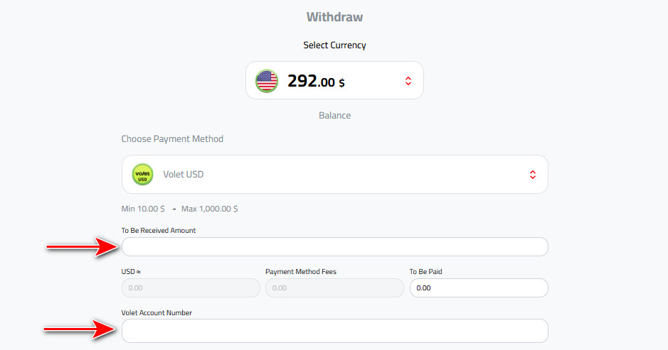 How to Withdraw USD to Volet USD at Kazawallet